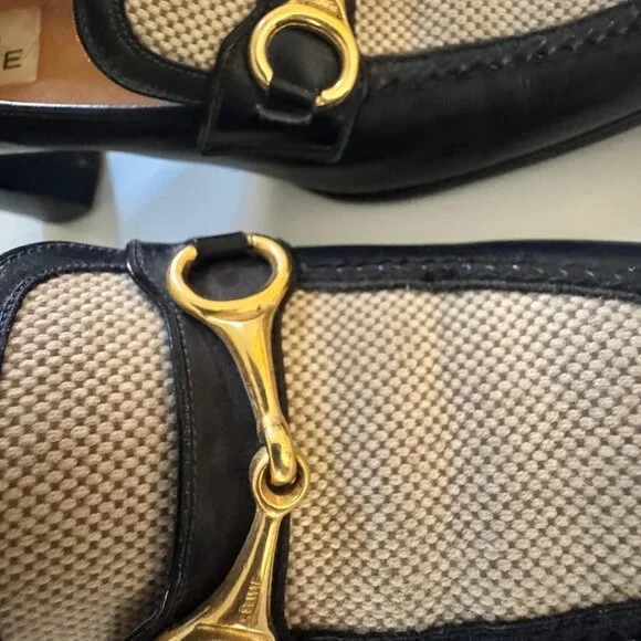 Céline Paris Horsebit/ Flat Mule Loafers - Picture 3 of 6